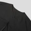 2023 camicia netta nera per gli uomini camicie corte all'ingrosso uomo maschio casual allentato camicia Lrregular Collarl camicia a maniche Lg coreano 87pq #