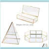 Packaging & Jewelrytrinket Storage Case Shinnie Women Jewelry Dispaly Stand Pyramid Clear Glass Box Jewellery Display Vanity Tray 349L