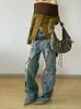 Kvinnors jeans kvinna maillard söt kärna denim trend byxor parti prom formell tillfälle japansk modegrunge hip-hop klubbkläder