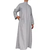 Męskie szaty Arabian Bliski Wschód Mody National Clothing, stały kolor stojący szlafrok kołnierza