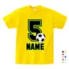 Pojkar t shirt flickor fotboll skjortor ditt namn europeiska cup match skjorta fotbollssäsong tshirtsfootball grafisk tshirt 240318