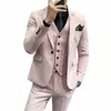 Hommes Tuxedos Slim Fit Papillon Broderie Busin Party Prom Groom Costume De Mariage Chanteur Danseur Costume Étape 3 Pièces Châle Revers e7qh #