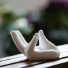 Rack 6st/Lot Ceramic Hand Shape Egg Cup Holder White Porcelain Egg Container Office Desktop Visitkort Stand Köksägg Verktyg