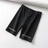 Zomer Biker Shorts Vrouwen Elastische Taille Skinny Fitn Koreaanse Casual Brief Print Zwarte Shorts Pantales Zwart N0AA #