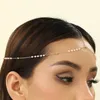 Grampos de cabelo Barrettes Qiamni Bohemian Imitação Pérolas Testa Corrente Jóias Para Mulheres Meninas Presente Nupcial Metal Headband Acessórios He Otguf