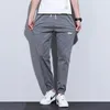 2024 Autumn Men's Jeans Jogger Thin Harem Pants Cott Banded Pant Korea Style Light Blue Hip Hop Beam Feet Casual Trousers Male O8fh#