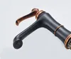 Bathroom Sink Faucets Western Style Black Rose Gold Waterfall Faucet Single Handle Basin Mixer Tap Luxury Lavatory