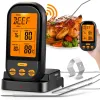 Jauges Nouveaux thermomètres à viande numériques sans fil cuisson à distance thermomètre de gril de Barbecue avec double sonde pour four fumeur Grill BBQ