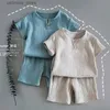 T-shirts Net Blue Vêtements pour enfants Garçons et filles Bébé Costumes d'été à manches courtes 100% coton 2022 Nouveaux vêtements d'été pour enfants 24328