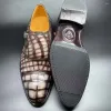 Dress Shoes Yingshang Men Formal Crocodile Leather Wedding Offce