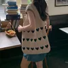 Sacs à bandoulière en tricot pour femmes, fourre-tout d'amour, sac à main léger bloquant les couleurs, grande capacité de rangement, poignée supérieure de Shopping