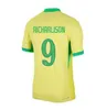 БРАЗИЛИЯ 2024 футбольные майки Camiseta de futbol PAQUETA RAPHINHA футбольная майка MARQUINHOS VINI JR brasil RICHARLISON МУЖЧИНЫ ДЕТИ ЖЕНЩИНЫ НЕЙМАР