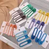 Clips para el cabello Barrettes Conjunto de tres piezas coreano Horquilla de gradiente Para mujer Frente Flequillo Lado aplastado Clip de pico de pato Diadema Entrega de gota J OTM7F