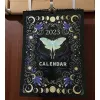 Rideaux Nouveau calendrier lunaire de la forêt sombre 2023 pendentif mural illustré original pour le bureau, la maison, l'art, le calendrier lunaire, cadeau créatif, décor de salle