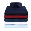 Plus Size 5XL 6XL 7XL Mannen Effen Kleur Busin Shirt Fi Casual Slanke Witte Lg Mouw Mannelijke Merk kleding k4t2 #