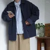 Męskie kurtki Cityboy luźne retro top w stylu Korean Korean Autumn Winter Lapel Podstawowa wszechstronna estetyka kurtka wiatrowa