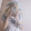 Tatlı köpek hizmetçi cosplay kostüm kadınları artı boyut kawaii ani tavşan tek tip içi boş sevgilim halen lolita kız partisi dr m5l1#