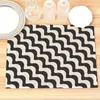 Table Mats Simple Ins Black And White Geometric Placemat Kitchen Accessories Linen Mat Nordic Dining Drink Cup Pad Decoration