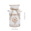 Vases Pot de fleur Accueil Vase Ornement Vintage Seau en métal Floral Plantes séchées Planteur Décor