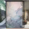 Window Stickers PVC Privacy Glass Film Marble Pattern No Glue Static Electricity Door Flim Frosted Sun Blocking Windows Sticker