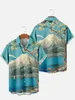 Мужские повседневные рубашки 2024 года, тренд Harajuku, японский ретро-стиль, весенне-летняя рубашка с коротким рукавом, нагрудный карман, дизайн, модная пуговица 1