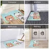 Bath Mats Bubu And Dudu Mat Anti-Slip Cute Bear Toilet Quick Dry Kitchen Shower Room Floor Absorbent Bathroom