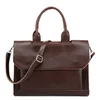 Kvinnor handväskor damer affärer a4 fil portfölj 14 tum bärbar väska kvinnlig läder axel messenger resväskor 240320