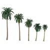 Dekorativa blommor 15 PCS Model Tree Palm Green Landscape Cake Decorations Dekorera landskap Barnväxt
