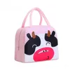 Louça 10/15 PCS Bento Lunch Boxes Cartoon Cooler Bag Lancheira Portátil Para Estudantes Isolamento Térmico Talheres