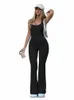 Akaily Black Bodyc One Piece Jumpsuits Summer Outfits For Women 2023 Sexig White Hollow Out Tracksuit Elastic ActiveWear Female B6GD#