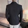 Yüksek kaliteli takım erkekler İngiliz tarzı ince zarif fi busin casual dr tuxedo eklenmiş yakalı kılıf kılıfı blazer ceket v9dr#