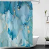 Douchegordijnen Zwart Goud Marmer Abstract Modern Badkamer Decoratie Gordijn Waterdicht Stof Badkuip Deluxe 180 180cm