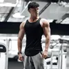 Mężczyźni Fitness Tank Top Mężczyznę Koszulę bez rękawów Mężczyzna Czarna oddychana kamizelka sportowa Podwórza Gymy Running Kamizelka 240315