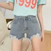 Feynzz Fi New Summer Femmes Taille Haute Butt Wigh Leg Jeans Shorts Casual Femme Loose Fit Bleu Denim Shorts b8MB #