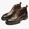 2024 Boots Compat Men Mentiler designer noir marron marron classique Boots latérale Bottes de robe à fermeture éclair côté pour hommes