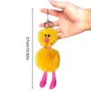 Porte-clés 27cm boucle en alliage plume oiseau poupée peluche suspendu ornement autruche porte-clés doux mignon peluche peluche pendentifs 2024