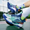 バスケットボールシューズリフレクティブメンキッズスニーカー女性バスケットブーツ高品質のスポーツトレーニング男性の靴