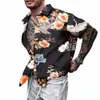Camicia da uomo vintage Fr Modello Stampa 3D Camicia a maniche corte con risvolto Fi Casual Designer Abbigliamento da uomo di alta qualità Morbido s0Zk #