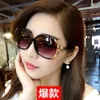 Óculos de sol clássicos designer novo polarizado camélia óculos de sol feminino moda ins grande quadro redondo óculos de sol coreanos com caso