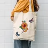 Daisy çiçek demir yamalarda ayçiçeği karikatür arı kıyafetler için işlemeli aplike yama sırt çantası şapkaları kot ceket diy aksesuarları