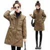 2023 Nowy zima w dół Cott Cott Parkas Coat Korean Diamd Winter Jackets Panie LG Warm Cott-Padded Parter Patrus x3sk#