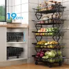 Rack Folding Kitchen Multilayer Fruit and Vegetable Shelf golvtyp förvaringskorg toalett vardagsrum kosmetiskt multifunktionellt rack