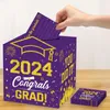 Dekoracja imprezowa Papie Papiełka Uchwyt Graduation Składany karton dla absolwentów Gratulacje dekoracji Grad Decorations