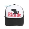 Rhude Moda Gorra De Béisbol Bloque De Color Malla Verano Lengua De Pato Casual Versátil Unisex