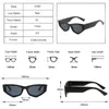 Sunglasses SO EI Retro Irregular Cat Eye Sunglasses for Womens Fashion Shadow UV400 Mens Polygonal Trend Panther Sunglasses J240328