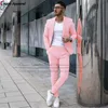 Custom Made Fi Fuchsia Suit Men Set New Party Wedding Groom Suit Slim Fit Streetwear Casual Beige Classic Jacket Pants 2 pezzi x6Hi #