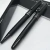 Ballpoint Pens Wholesale Send 1 Gift Leather Bag Matte Black Rollerball Pen School Office Supplies With Series Number Drop Delivery Bu Otsyp