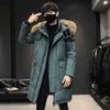 men's Winter Warm Jacket Canada Thick Casual Hooded Lg Down Windbreaker Men Coat Brand Oversized Black Windproof Men Parkas S4QY#