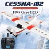 WLtoys 2.4G F949 LCD Version RC avion 182 3D6G 3Ch avion à voilure fixe Drone extérieur RTF avec Gyroscope et cadeau de nuit 240307