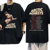 arctic Mkeys Tour Graphic T Shirts Men's Hip Hop Retro Short Sleeve T-shirt Unisex 100% Cott Oversized Tees Trend Streetwear T1iI#